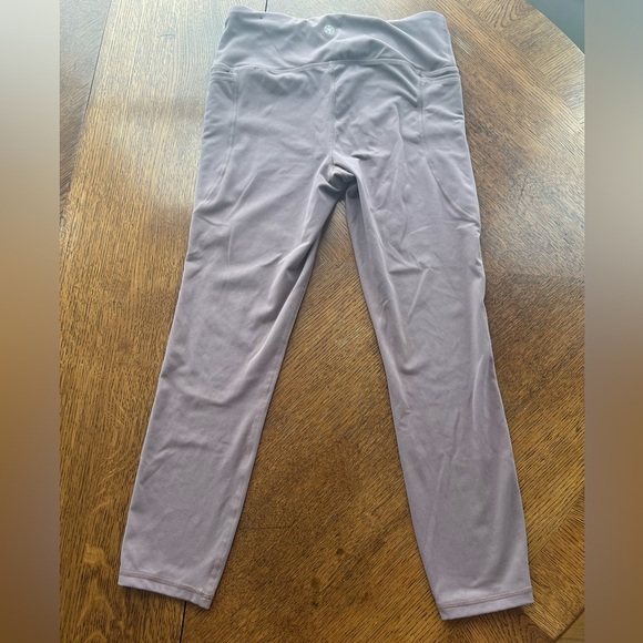 Gaiam Mauve Lavender High-Waisted Yoga Workout Leggings Size Medium - Picture 2 of 11
